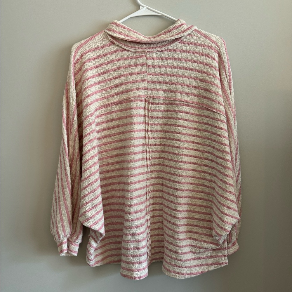 Bucket List Striped Button Pullover - image 2